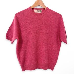 VTG Barrie Lambswool Sweater Made in Scotland Short Sleeve Pullover Crew Neck